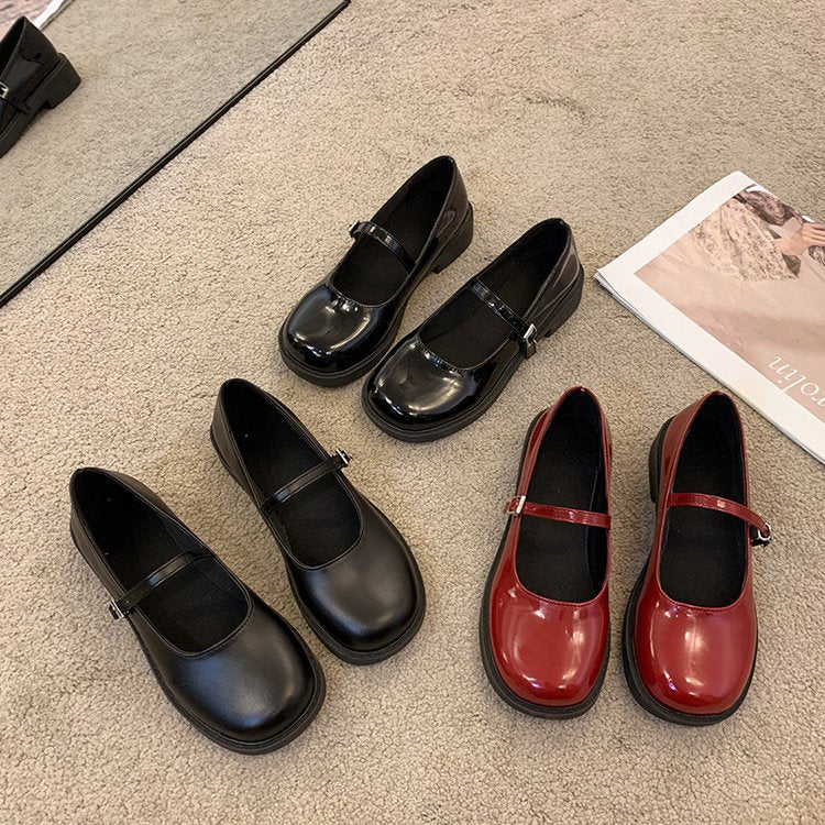 Damen elegante Mary Jane Ballerinas mit praktischen Schnallen und weich gepolsterter Innensohle R&B