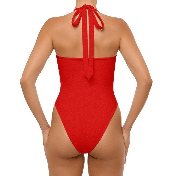 Damen Einteiler Badeanzug mit Cut-Out-Design R&B