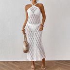 Damen elegantes Häkelkleid R&B