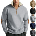 Herren Funktionaler Kapuzenpullover mit halbem Reißverschluss und weichem Innenfutter R&B