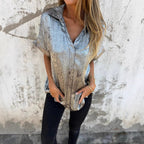 Damen Satinbluse mit modischem Kragen und elegantem Schnitt