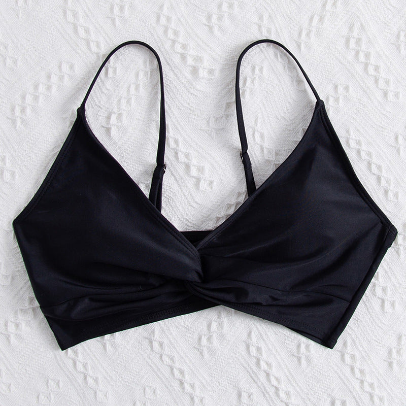 Damen sommerlicher Bralette-Bikinioberteil mit eleganter Twist-Detail