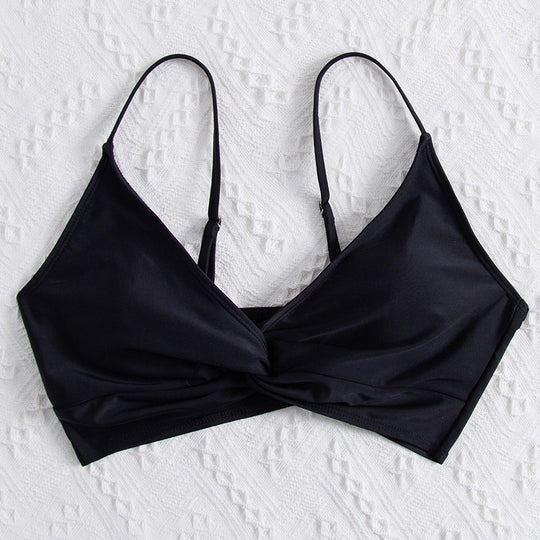 Damen sommerlicher Bralette-Bikinioberteil mit eleganter Twist-Detail R&B