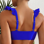 Damen Triangel-Bikini-Oberteil mit verspielten Rüschendetails und optimalem Halt R&B