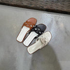 Damen modische Schlappen mit geflochtenem Riemendesign R&B