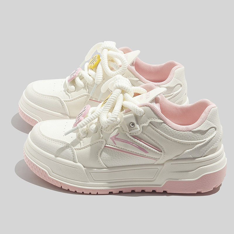 Damen Sportliche Plattform Sneakers mit atmungsaktiver Oberfläche und einzigartigem Design