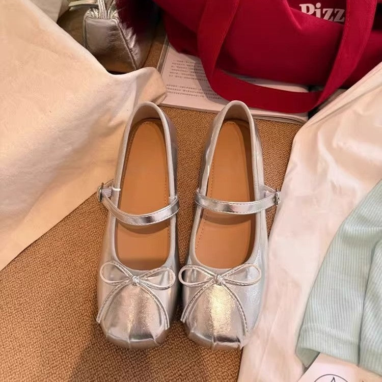 Damen Ballerina-Schuhe mit dekorativem Riemchen und komfortablem Fußbett R&B