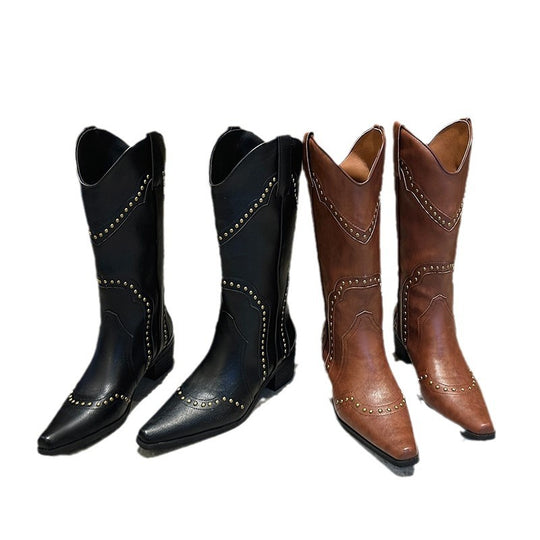 Damen Stiefeletten mit Nietenverzierung R&B