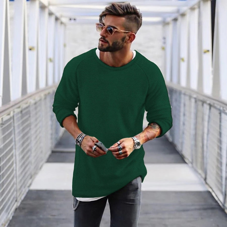 Herren lässiger Pullover mit innovativem Strickmuster R&B