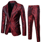 Herren elegantes Anzug-Set mit feinem Paisleymuster R&B