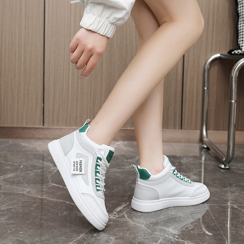 Damen modische High-Top Sneakers mit innovativer Schnürtechnologie und rutschfester Sohle R&B