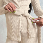 Damen Strickanzug im modernen Look mit eleganten Details R&B