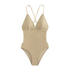 Damen Einteiler Badeanzug mit elegantem Rüschendesign