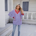 Damen modischer Cropped Pullover mit auffälligem Schnürdetail R&B