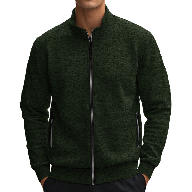 Herren Freizeitjacke mit hohen Kragen und reflektierenden Reißverschlussdetails R&B