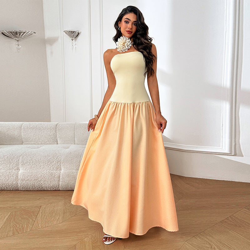 Damen Elegantes Maxikleid mit floralem Akzent R&B