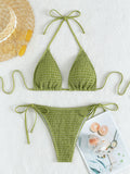 Damen Triangel-Bikini-Set mit raffiniertem Strukturdesign R&B