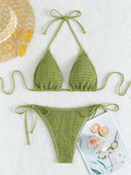 Damen Triangel-Bikini-Set mit raffiniertem Strukturdesign R&B