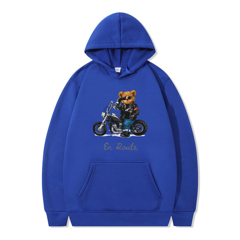 Damen Kapuzenpullover mit einzigartigem Bärenmotiv und lässiger Passform R&B