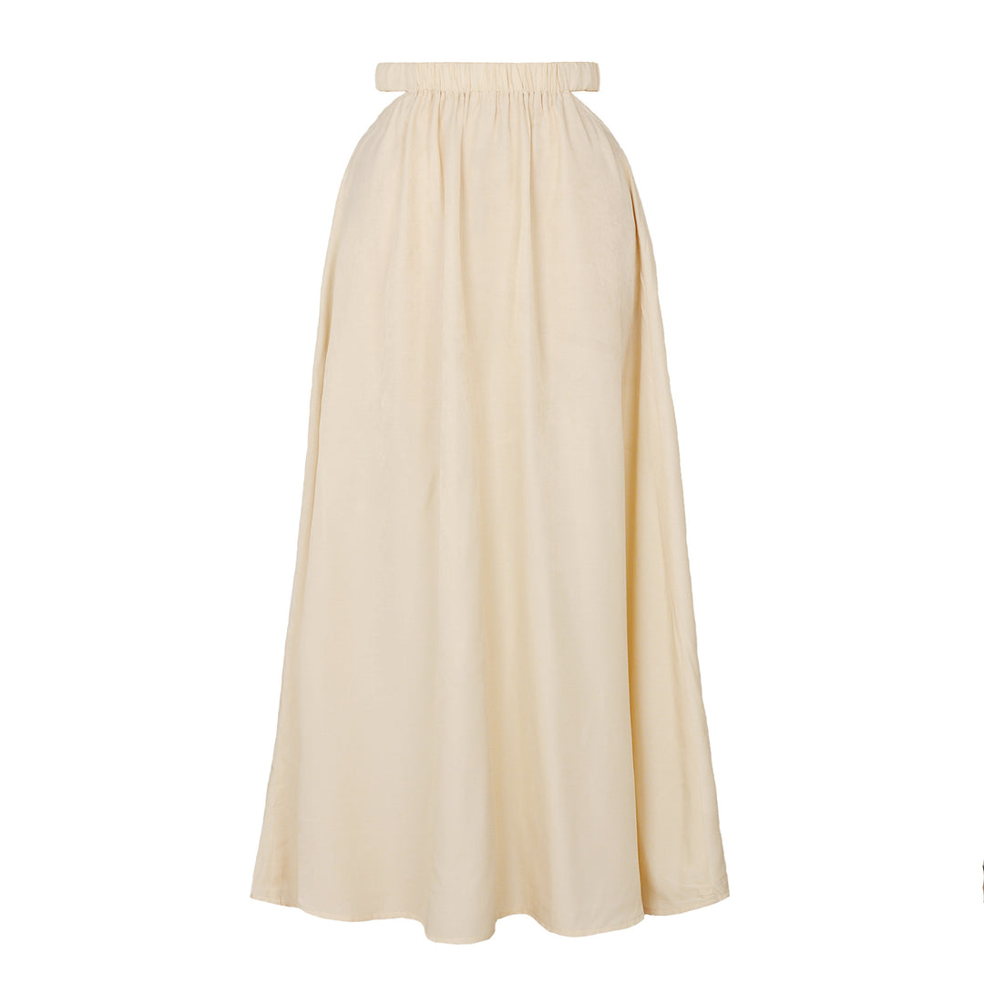Damen Eleganter Maxirock mit fließendem Schnitt und seitlichem Schlitz R&B