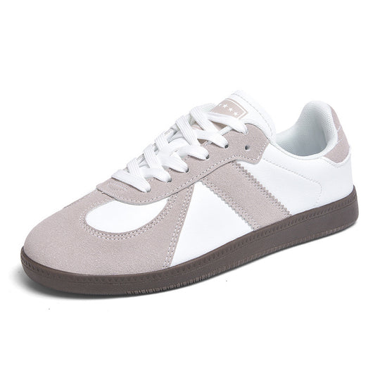 Unisex nan urbaner Tennis-Sneaker mit Veloursleder-Overlays gepolstertem Fersenkragen und vulkanisierter Gummisohle R&B