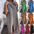 R&B | Lässiges Baumwoll-Leinen Shirtkleid mit Dreiviertelärmeln
