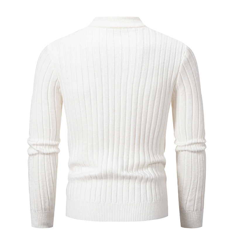 Herren eleganter Strickpullover mit modernem Zopfdesign R&B