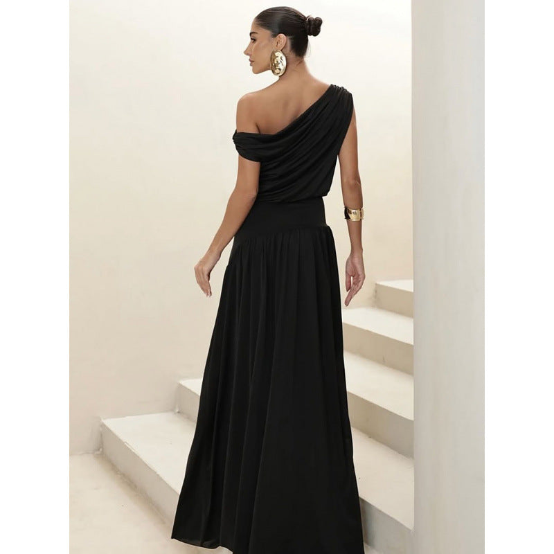Damen Elegantes Maxikleid mit Drapier-Details R&B