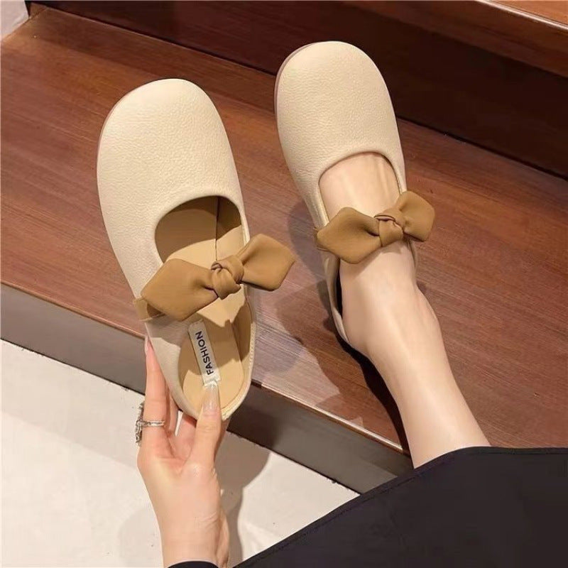 Damen Ballerinas mit romantischem Schleifen-Detail und weichem Leder R&B
