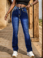 Damen Hochgeschnittene Jeans