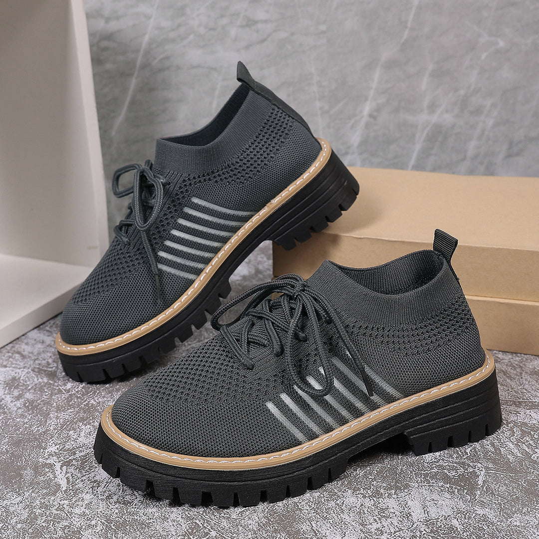 Damen Sportliche Sneakers mit atmungsaktivem Strickoberteil und rutschfester Sohle R&B