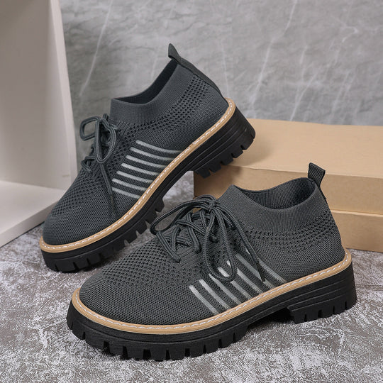 Damen Sportliche Sneakers mit atmungsaktivem Strickoberteil und rutschfester Sohle R&B