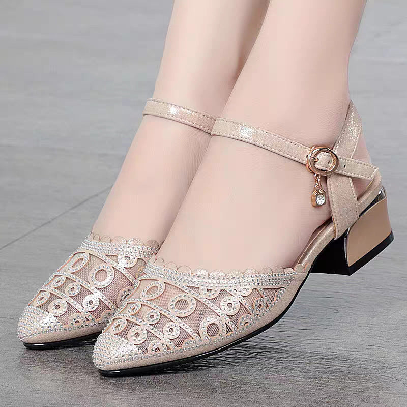 Damen elegante Ballerinas mit modischer Riemchenverzierung und komfortablem Fußbett R&B
