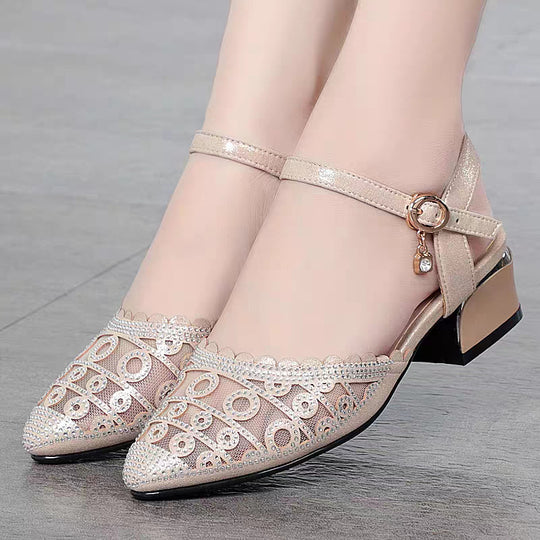 Damen elegante Ballerinas mit modischer Riemchenverzierung und komfortablem Fußbett R&B