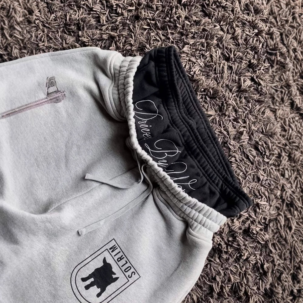 Damen Sweatpants mit einzigartigem Grafikumdruck und elastischem Bund R&B