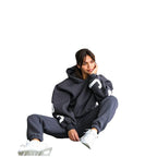 Damen Lässiger Oversize-Sweatanzug mit Kapuze und elastischem Bund R&B
