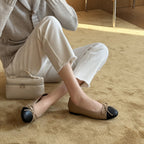 Damen Ballerinas mit modischem Schleifen-Detail und eleganter Farbkontrast R&B