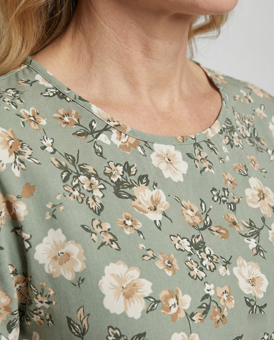 Damen Sommerkleid floral mit Volant
