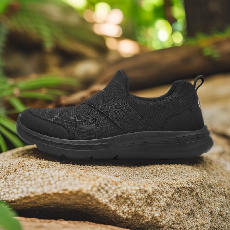 Damen Bequeme Slip-On Sneakers mit flexiblem Obermaterial und rutschfester Sohle