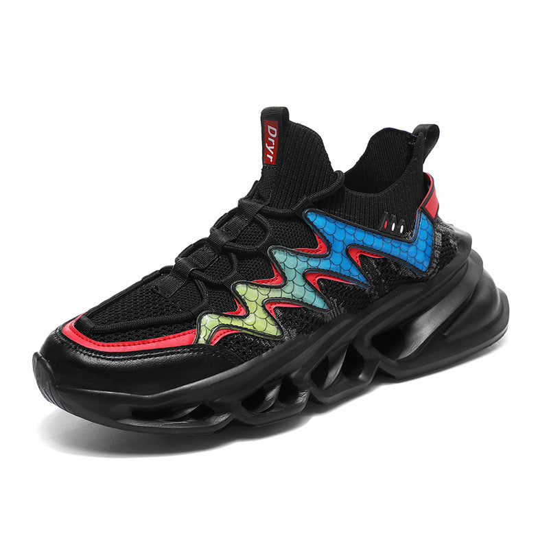 Damen Sportliche Laufsneaker mit innovativem Wellenmuster und atmungsaktiver Struktur R&B