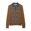 Damen Poloshirt mit modernem Argyle-Muster und komfortablem Schnitt R&B