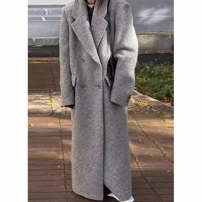 Damen Oversized Wollmantel R&B