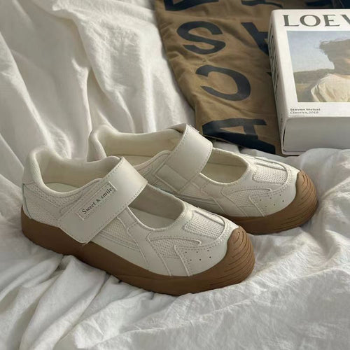 Damen Komfortable Sneakers mit praktischem Klettverschluss und atmungsaktiver Mesh-Oberfläche R&B