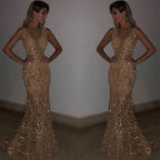 Damen Elegantes Abendkleid mit schimmernden Pailletten und figurbetontem Schnitt R&B