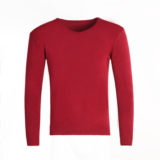 Herren klassischer V-Ausschnitt Pullover R&B