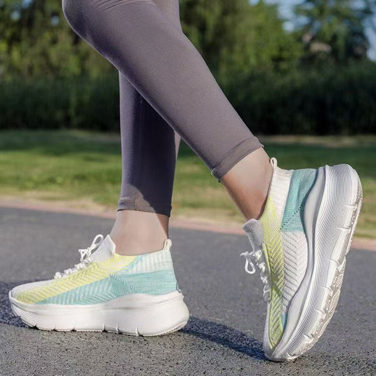 Damen bequeme und atmungsaktive Freizeitsneaker mit dämpfender Sohle R&B