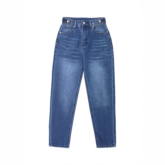 Damen Bequeme Hochtaillierte Jeans mit weitem Schnitt R&B