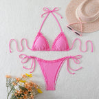 Damen Triangel-Bikini mit lässigen BindR&Bändern R&B