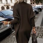 Damen modische Langarm Strickjacke mit offenem Schnitt und Waffelmuster