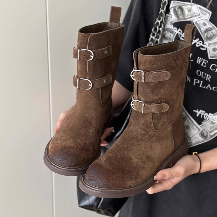 Damen Stiefelette mit zwei Riemen